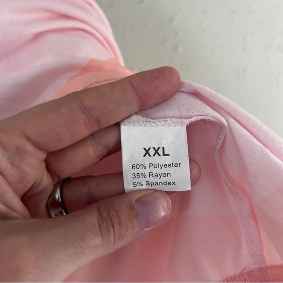 🦋 Striped Sleeveless Top - Pink, Gray, White Casual Summer Colorblock XXL - Picture 3 of 5